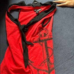 Hot Topic Red and Black Nautical Dress
